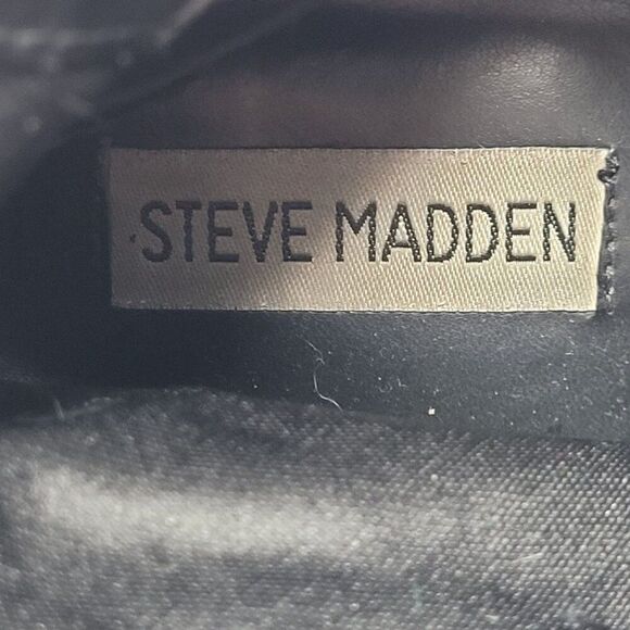 Steve Madden Ozzy Black Studded High Top Sneakers Sz 8M Womens Shoes Combat Glam - Picture 3 of 14